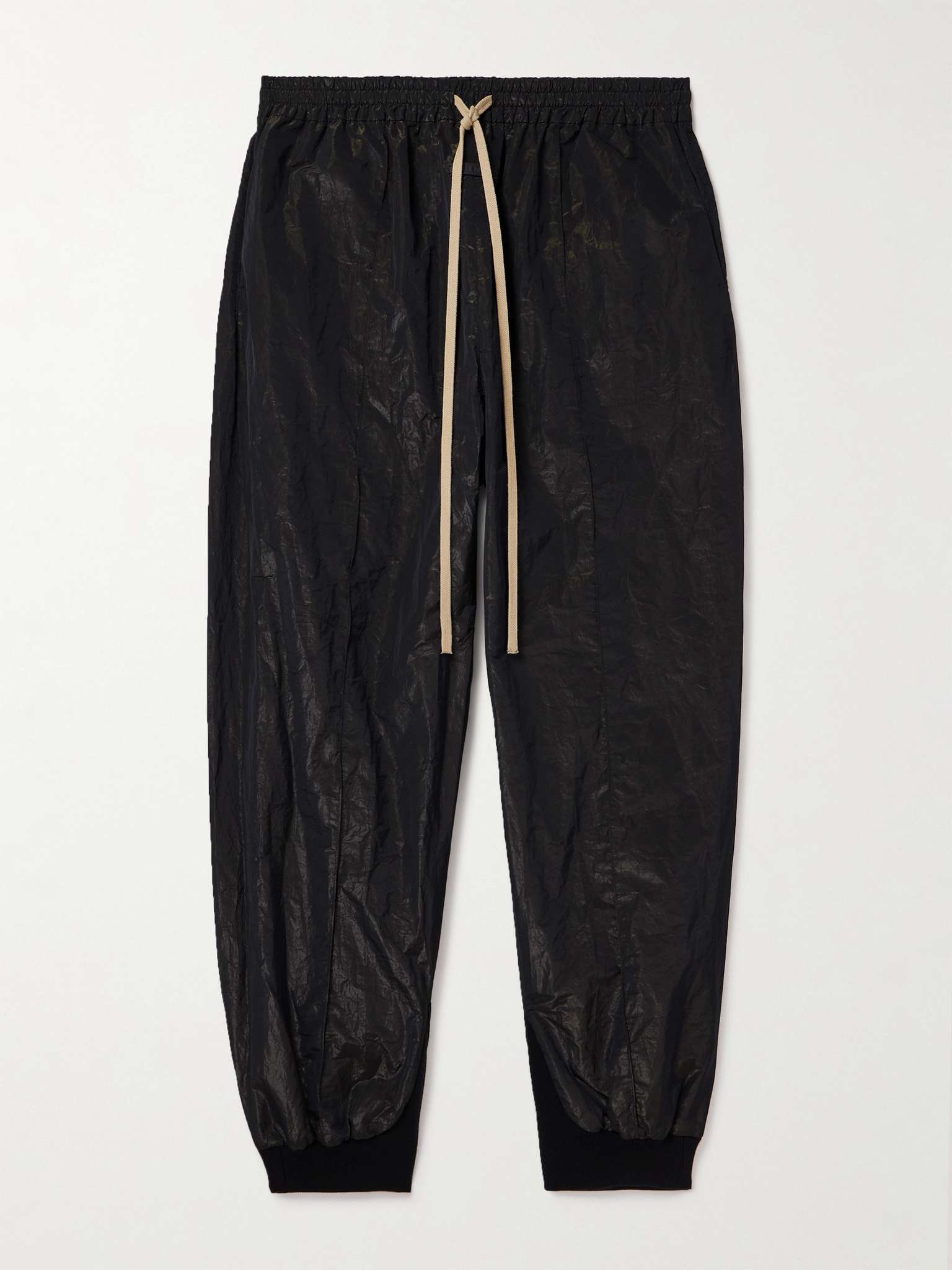 Tapered Logo-Appliquéd Crinkled-Shell Sweatpants - 1
