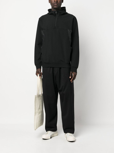 Y-3 half-zip fastening hoodie outlook