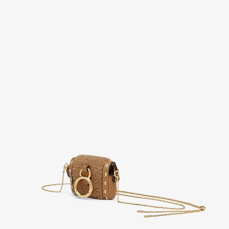 FENDI Beige sheepskin charm outlook