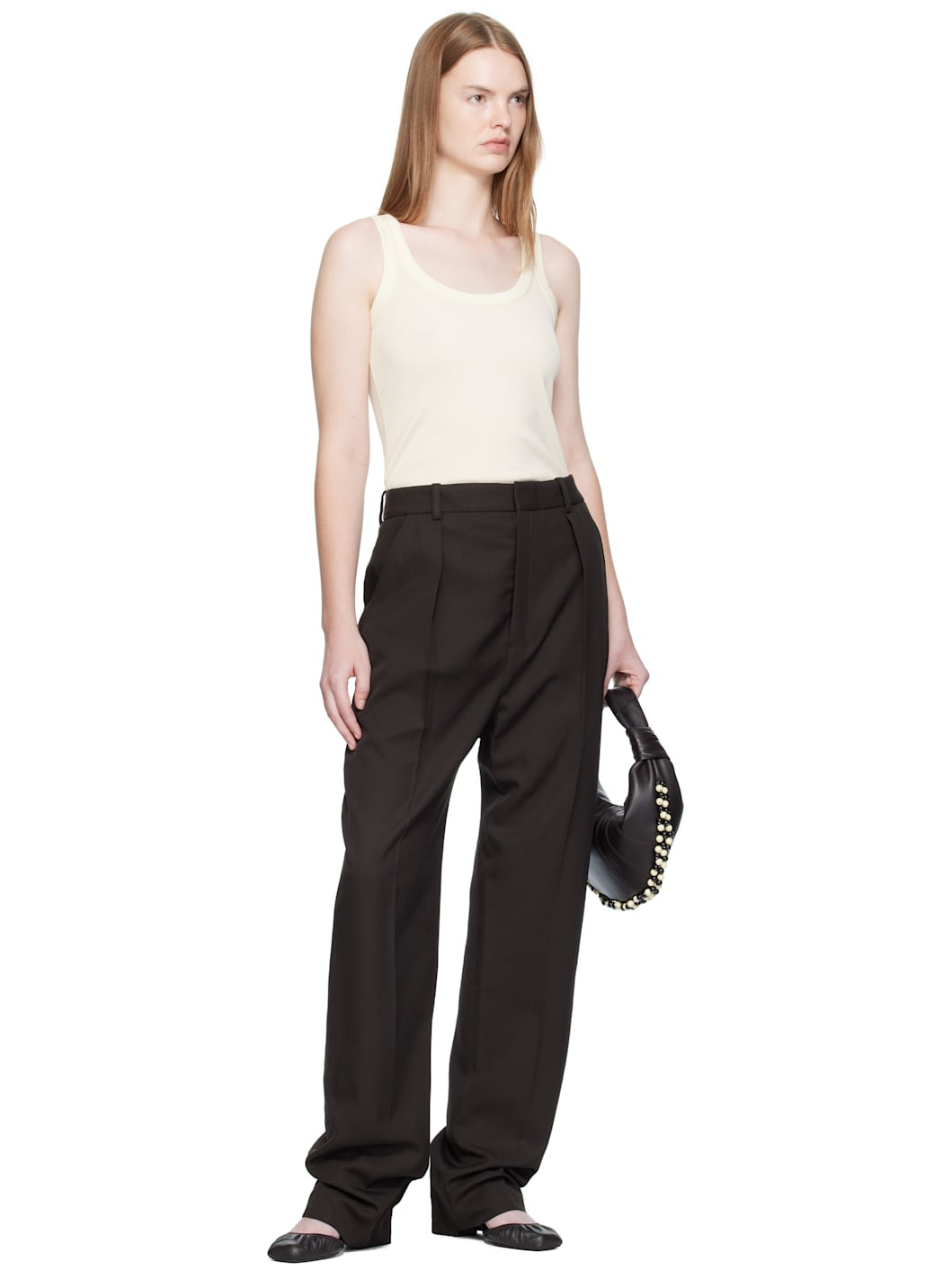 Brown Pleated Trousers - 4