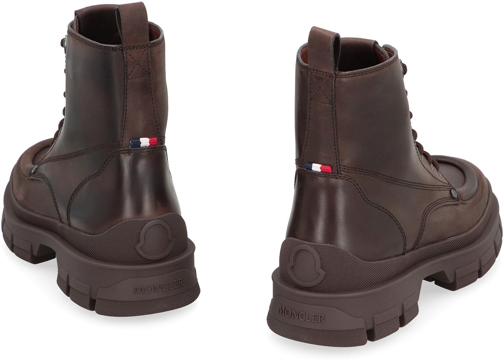 Moncler Hevea City Leather Lace-Up Boots - 4