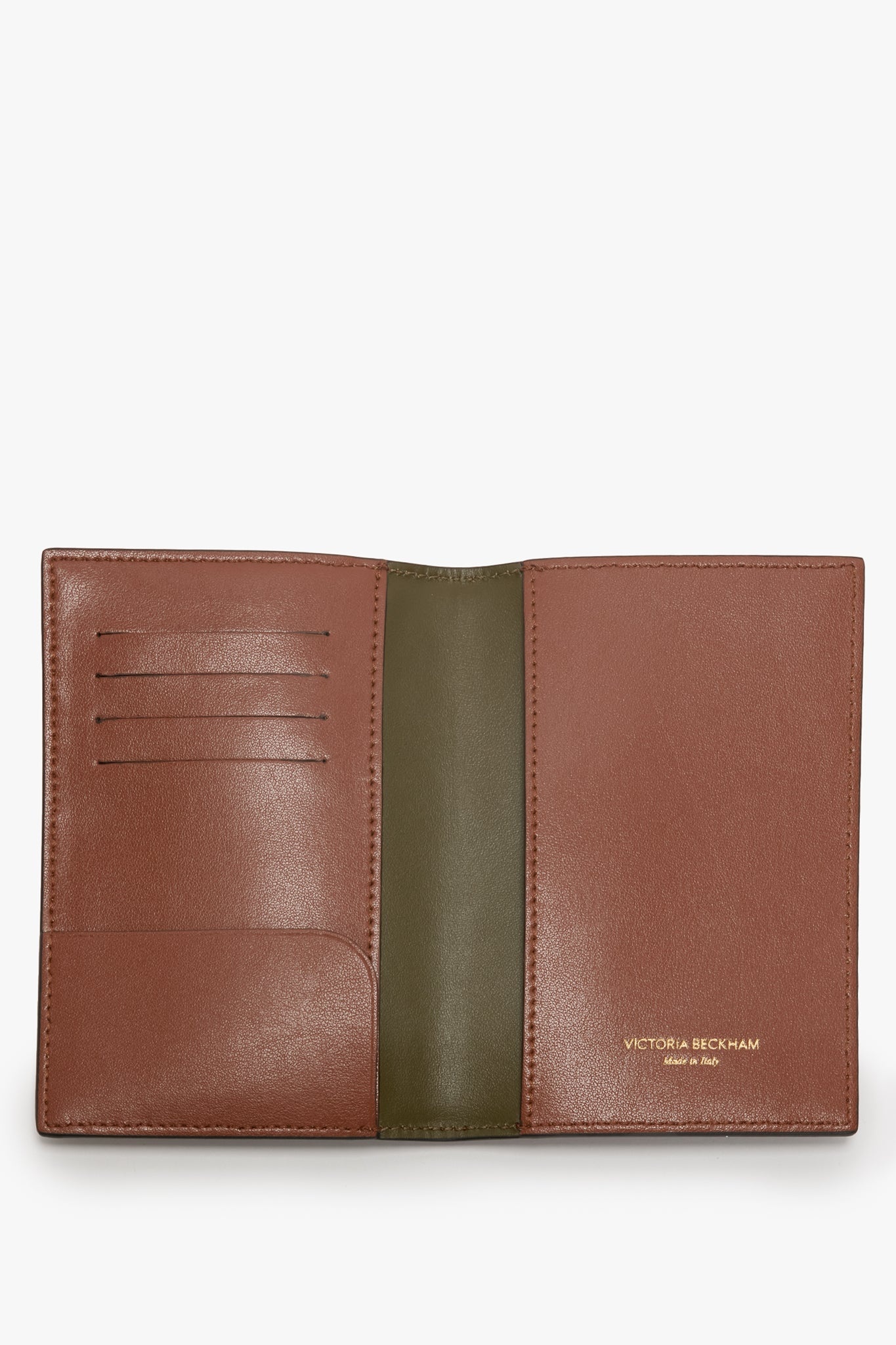 Passport Holder In Tan Smooth Leather - 3