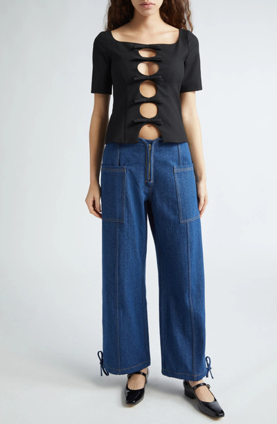 SANDY LIANG Tifosi Drawstring Cuff Cargo Jeans outlook