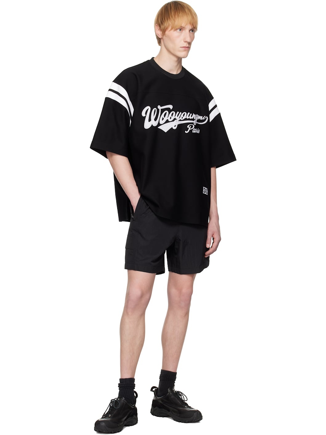 Black Nylon Banding Shorts - 4