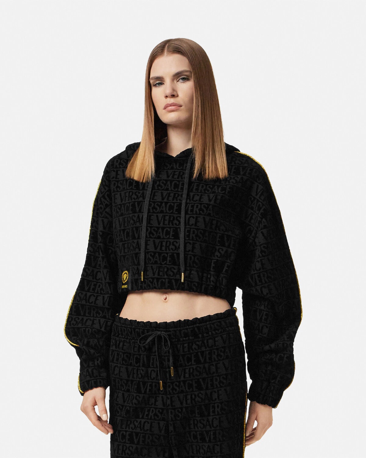 I ♡ Baroque Crop Hoodie - 4