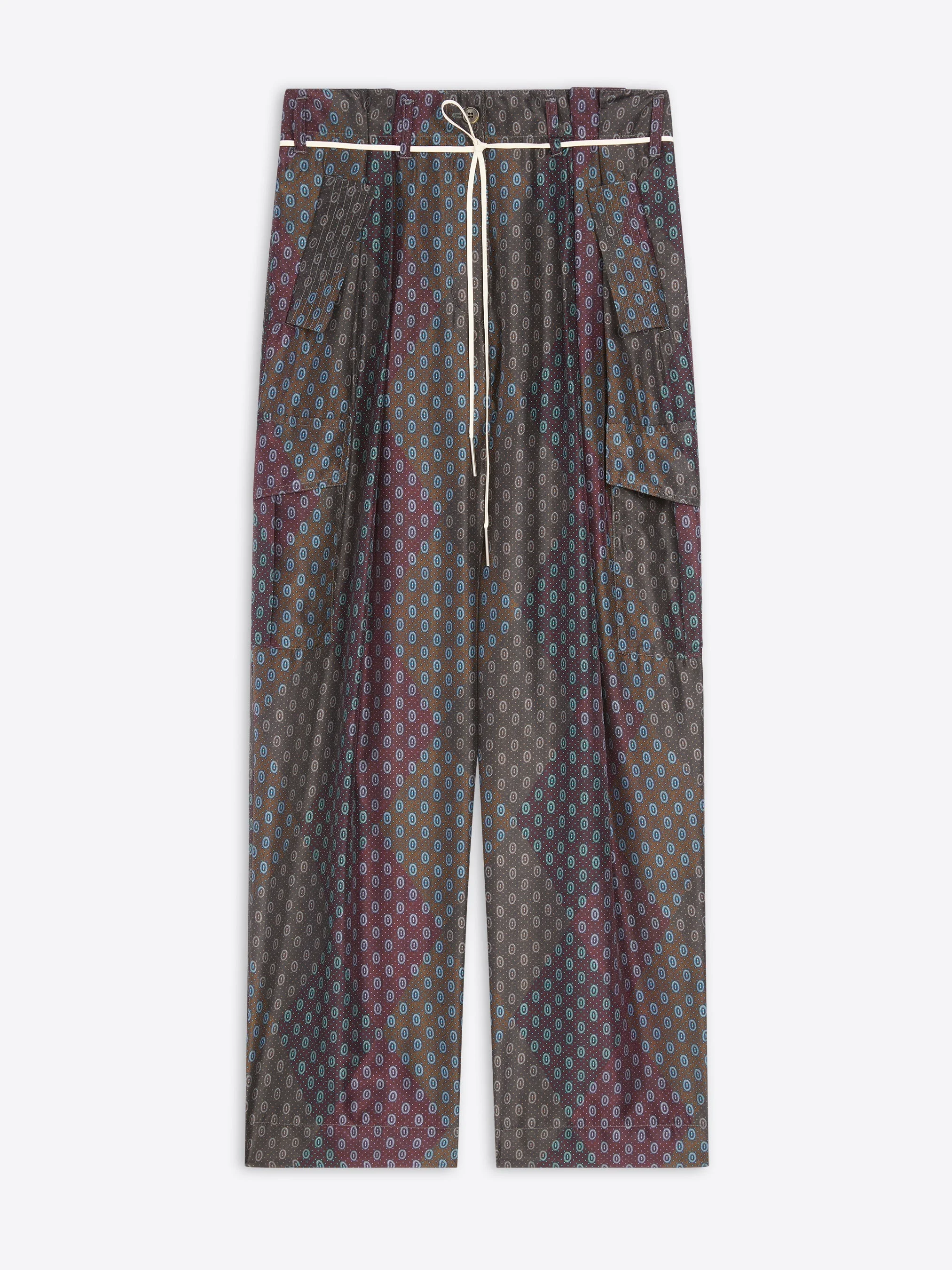 SILK CARGO PANTS - 1
