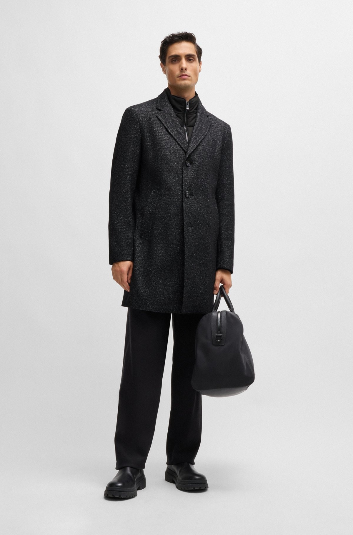 SLIM-FIT COAT WITH DETACHABLE ZIP-UP INNER - 4