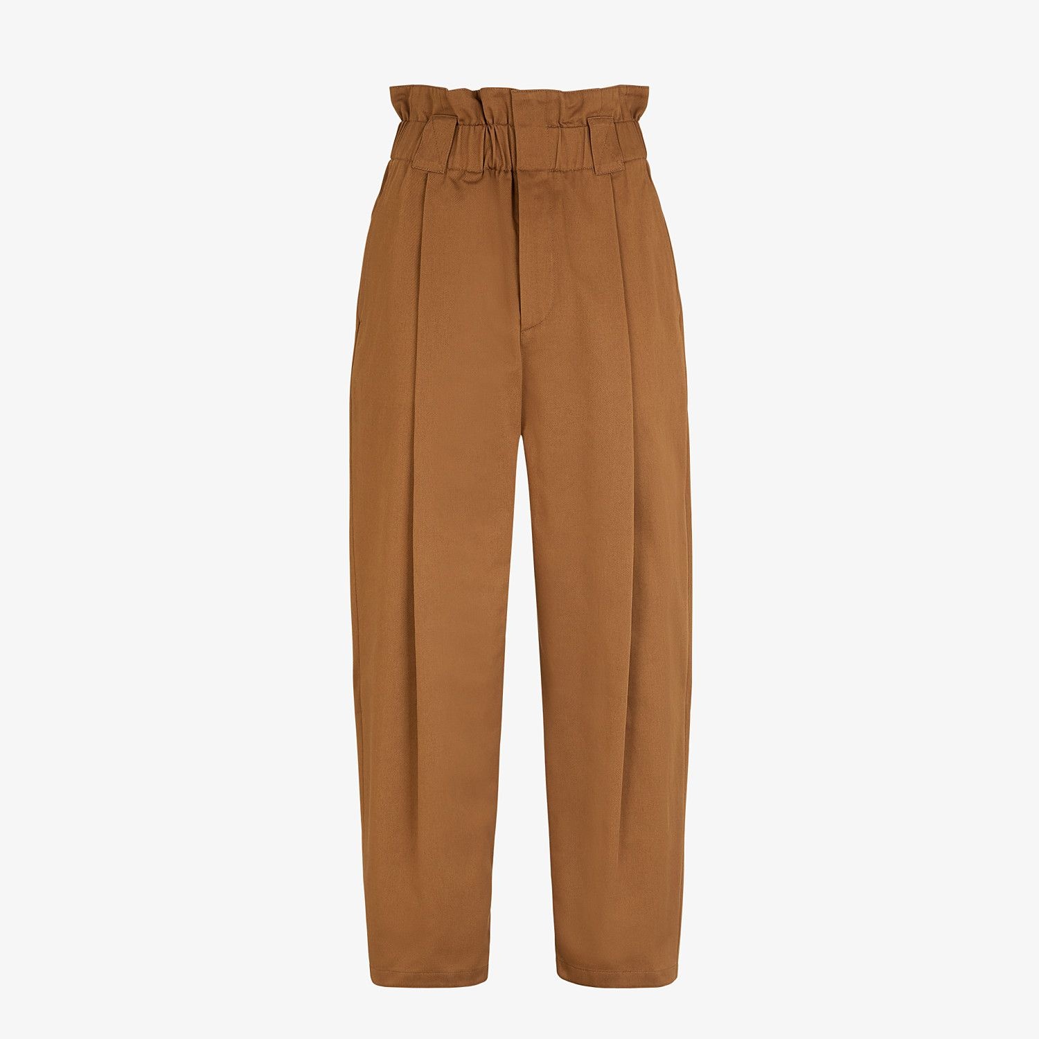 Brown gabardine pants - 1