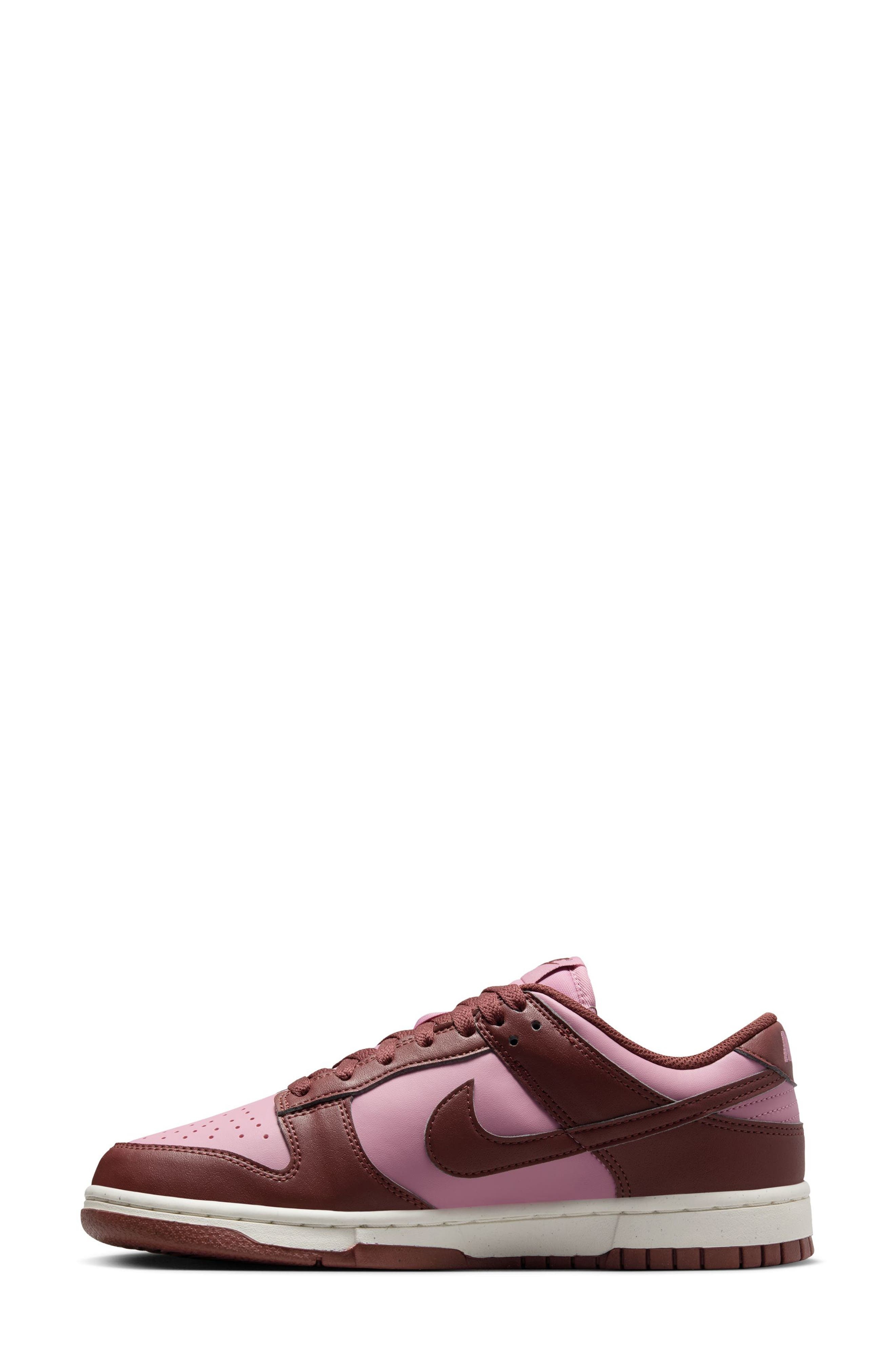 Nike Dunk Low Next Nature Sneaker in White/Pink/Dark Pony at Nordstrom - 6