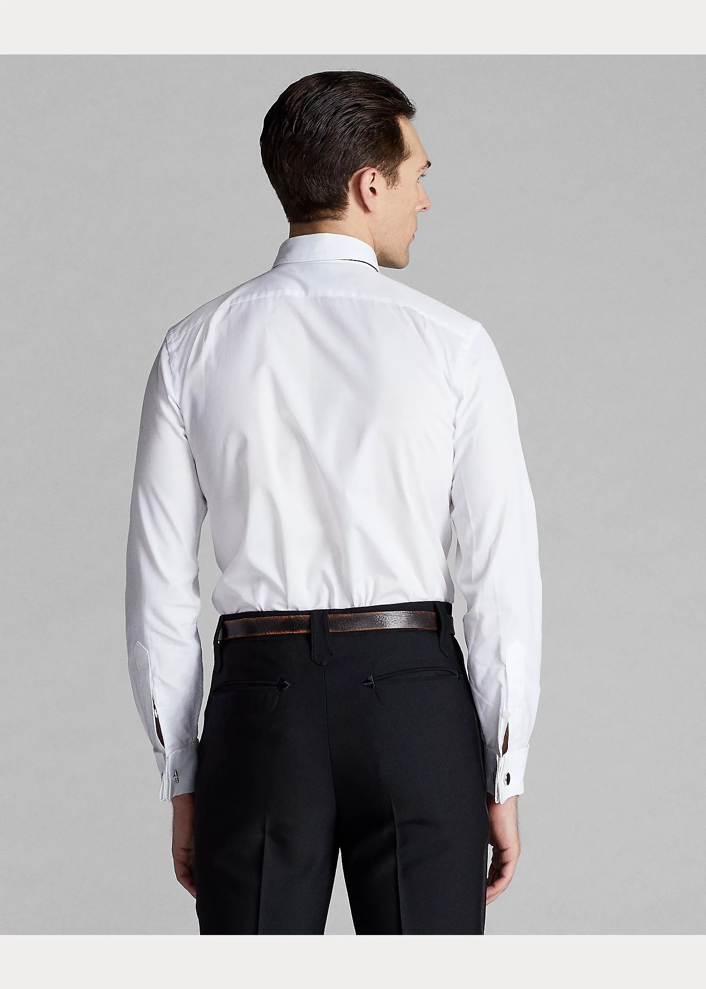 Slim Fit French Cuff Tuxedo Shirt - 4