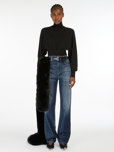 Sportmax ULULATO Cropped mock polo-neck sweater outlook