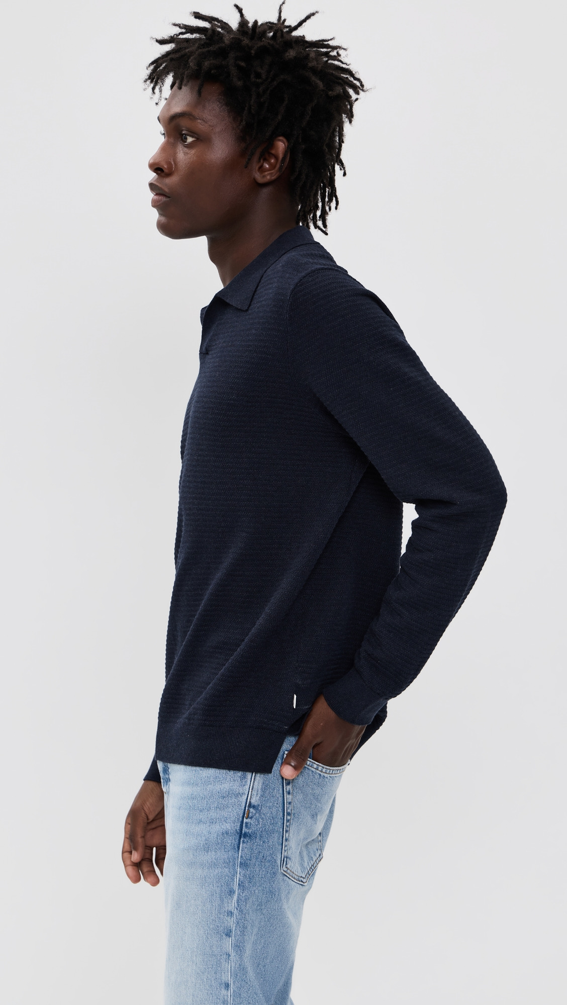Paul Johnny Collar Polo Sweater - 3