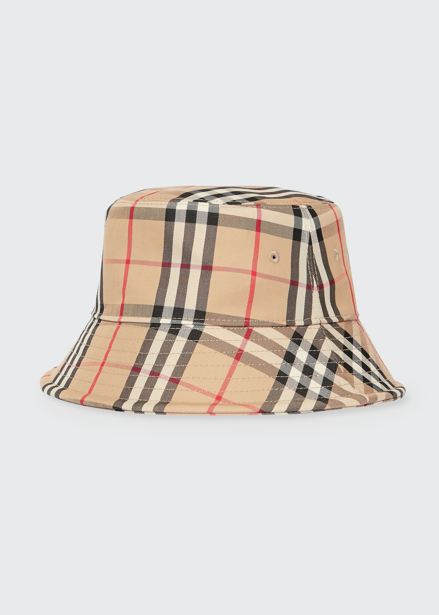 Check-Print Twill Bucket Hat - 2