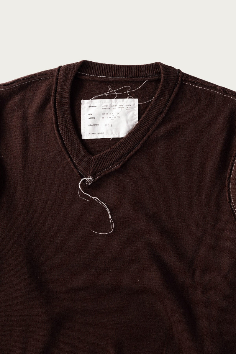 CAMIEL FORTGENS Frankenstein V-Neck - Brown outlook