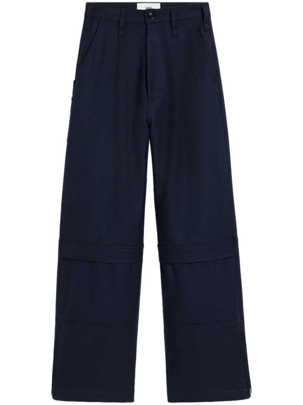 wool cargo trousers - 1