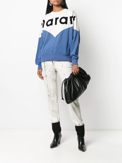 Isabel Marant Étoile Houston colour-block logo sweatshirt outlook