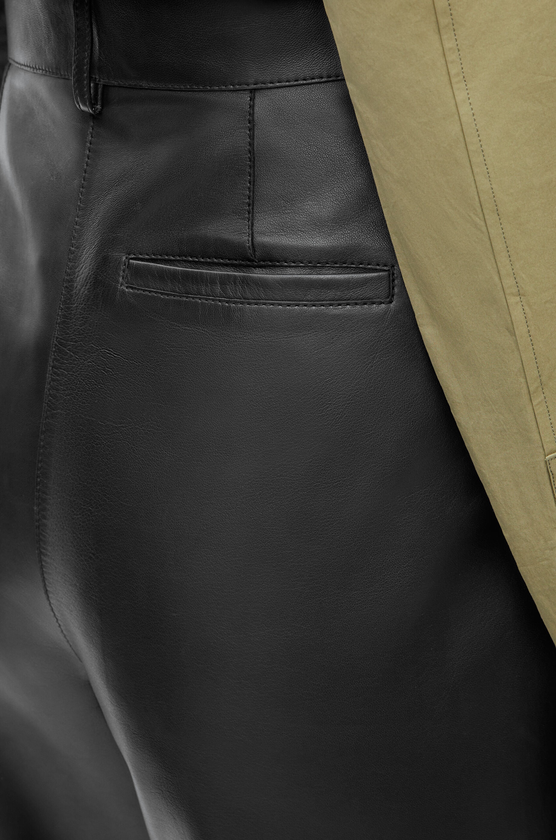 High waisted trousers in nappa lambskin - 5