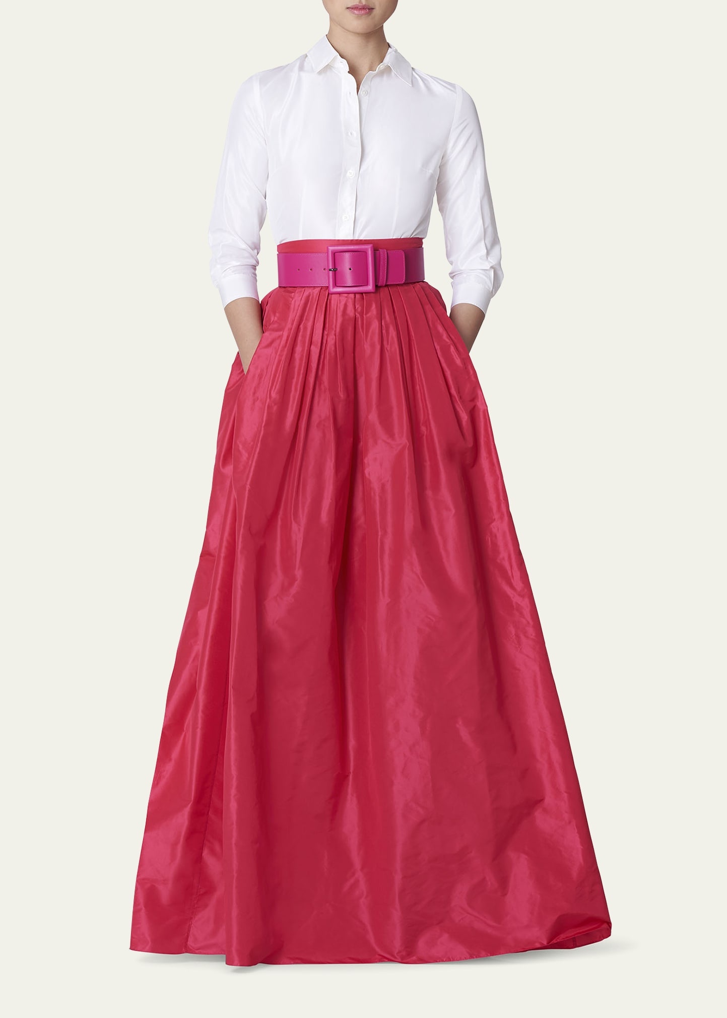 Pleated Silk Ball Skirt - 2