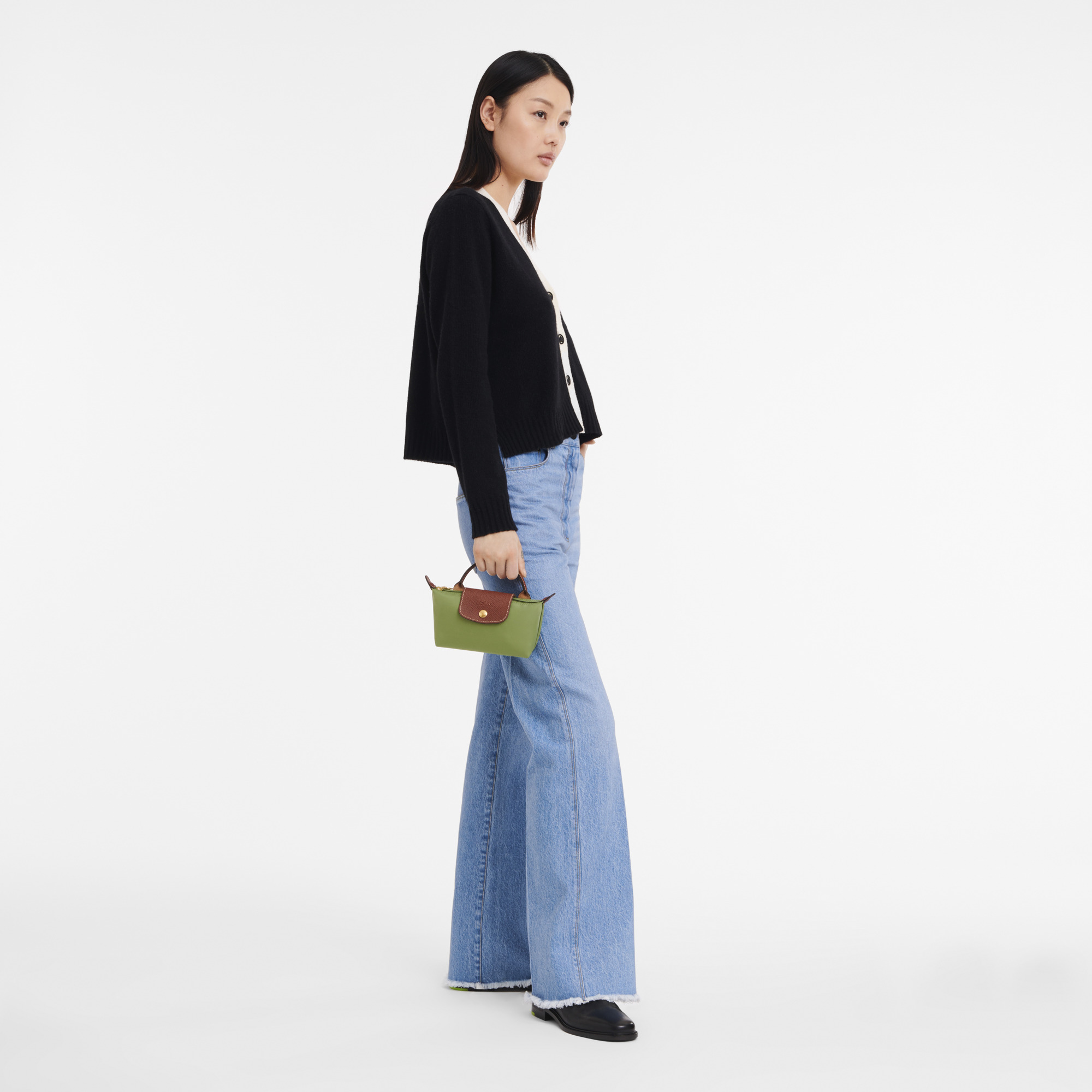 Le Pliage Original Pouch with handle Lichen - Recycled canvas - 2