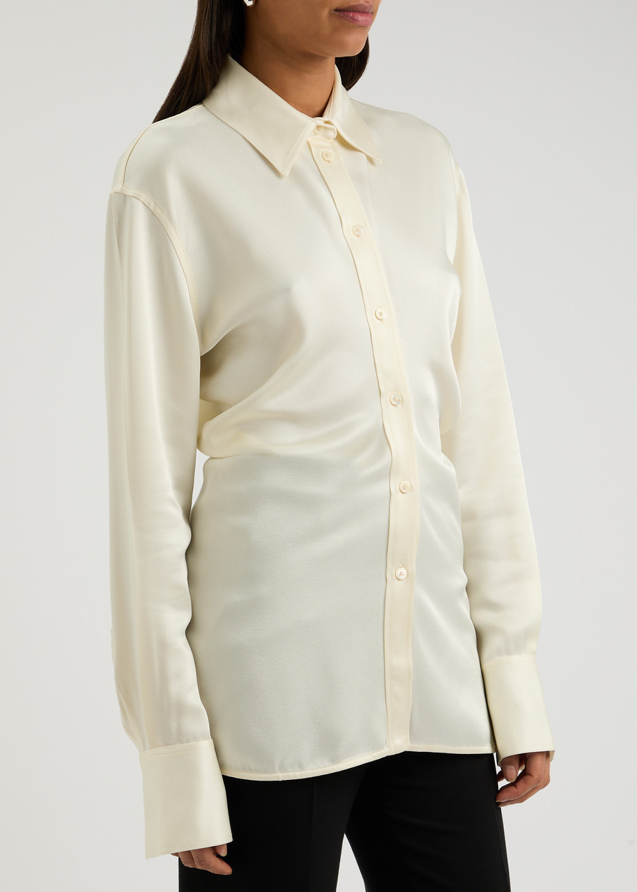 Toteme Gathered Satin Shirt - 2