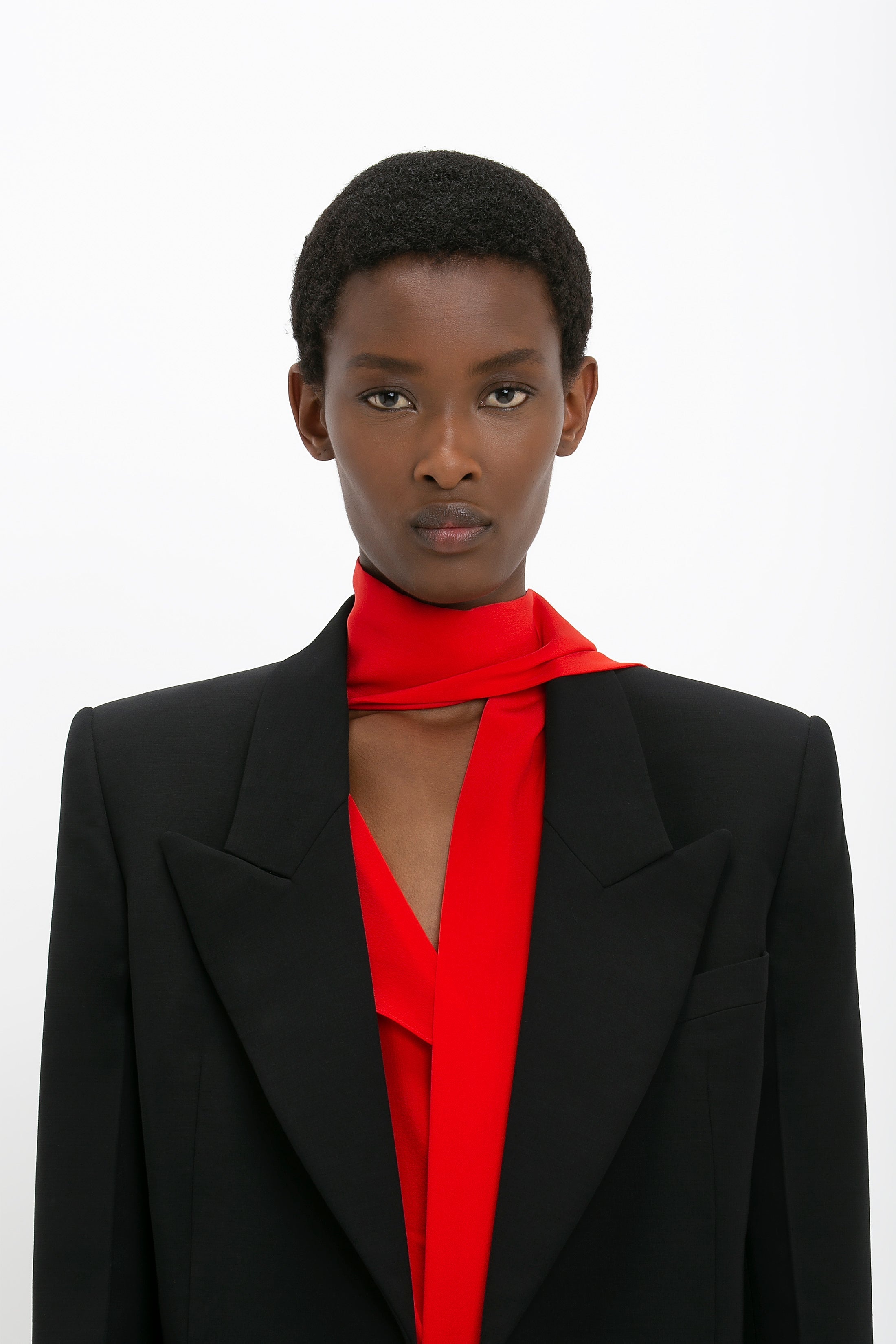Square Shoulder Jacket In Black - 5
