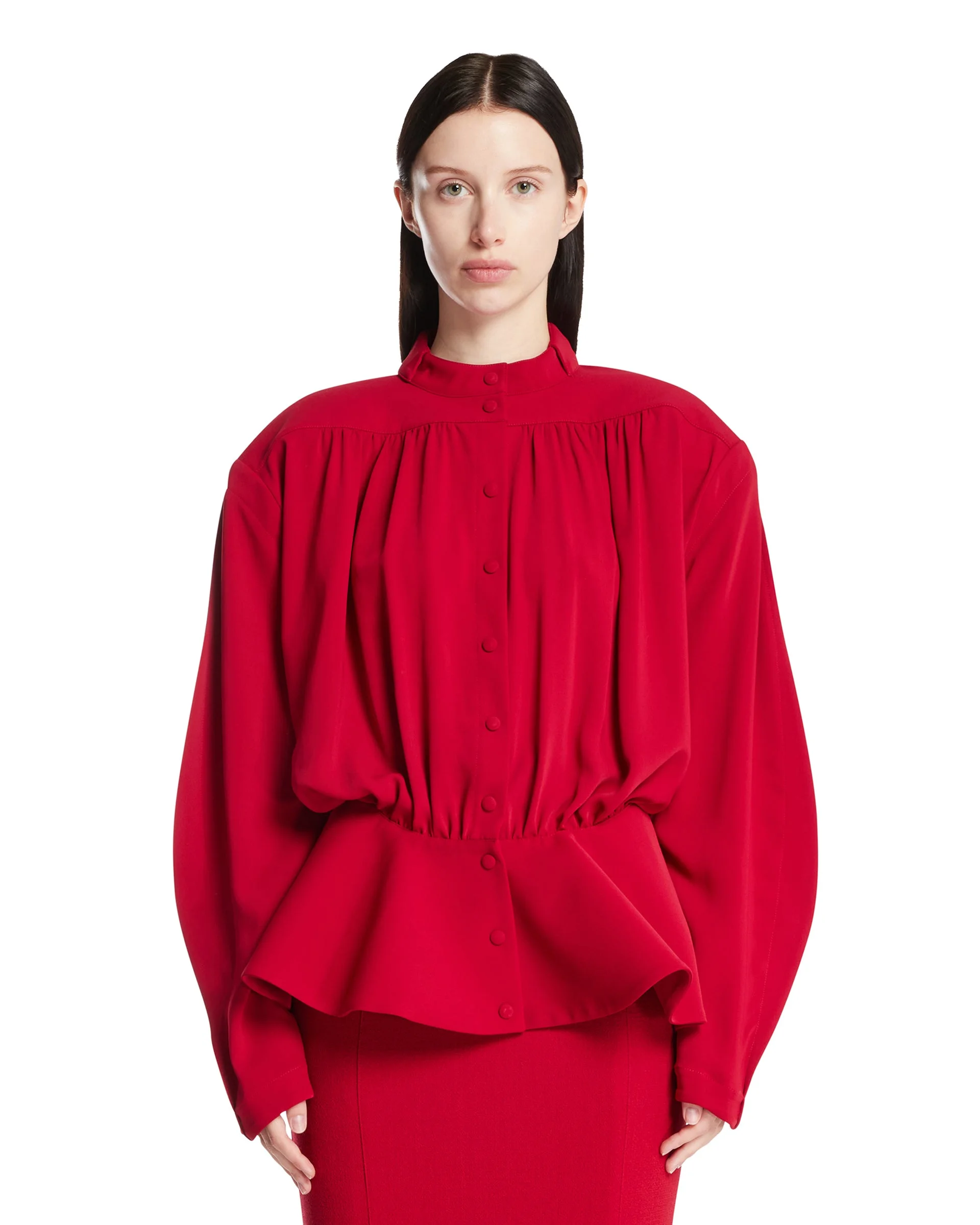 Red Re/edit Peplum Top - 1