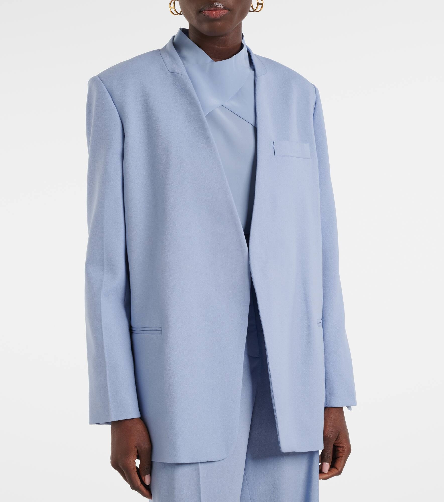 Victor wool crêpe jacket - 7