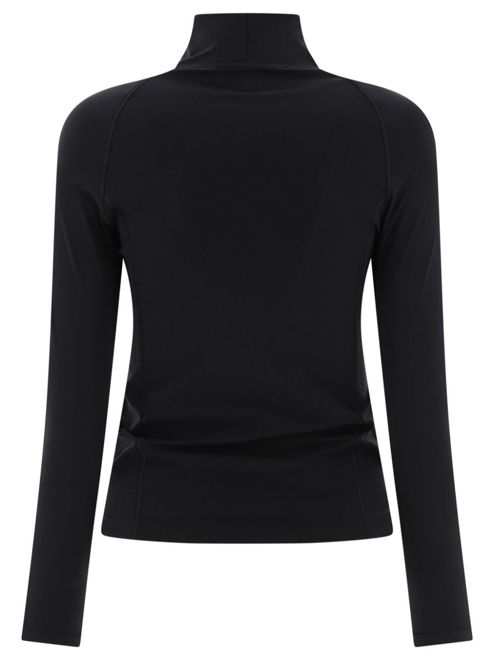 Activewear embroidered-logo turtleneck top - 2
