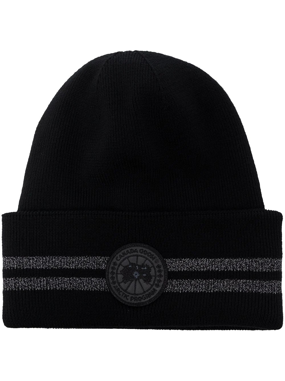 reflective-detail wool beanie - 1