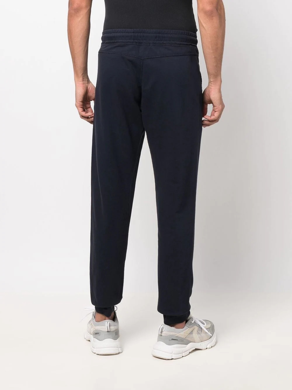 lens-detail cotton track pants - 4