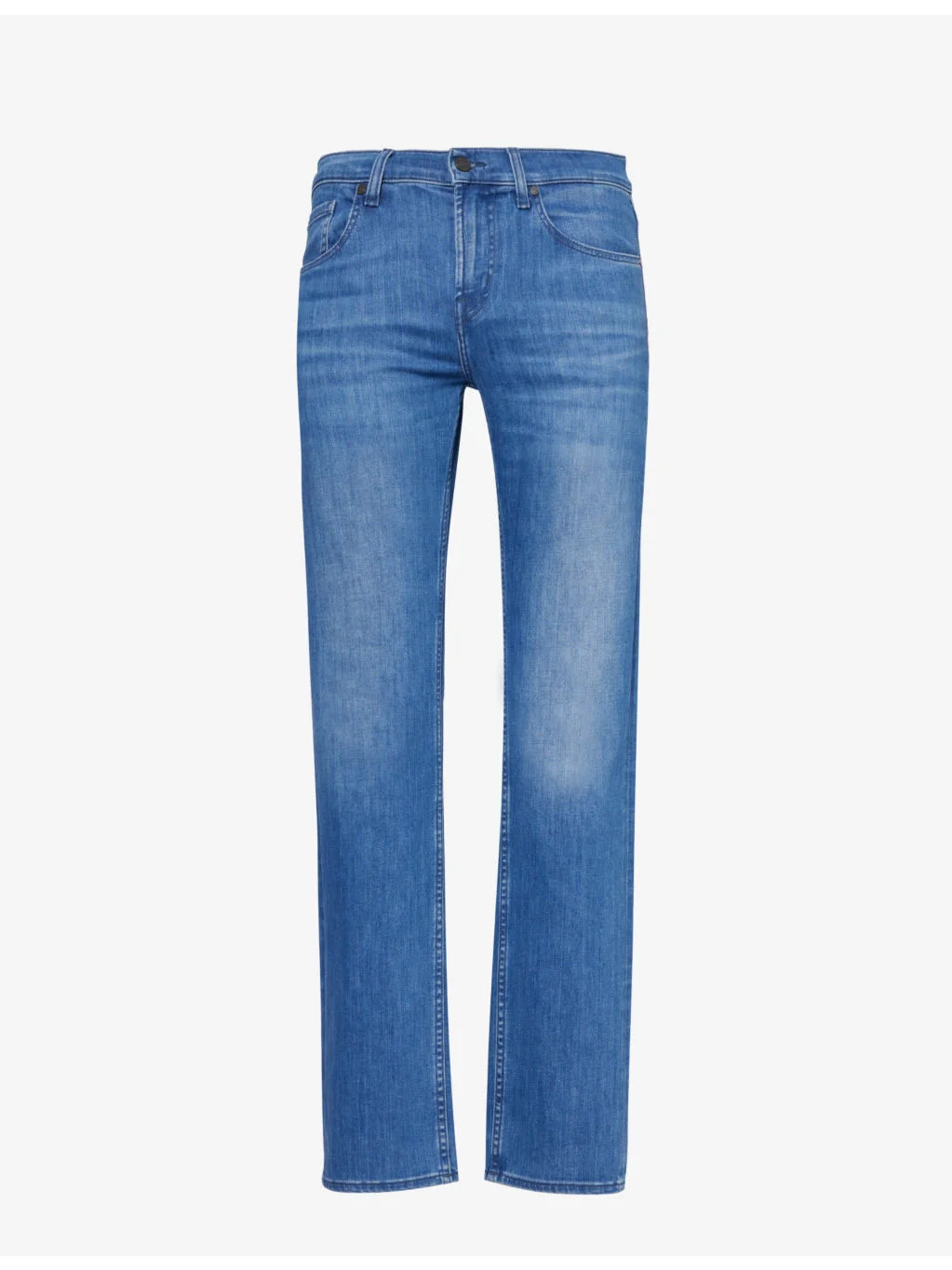 Slimmy Luxe straight-leg mid-rise stretch denim-blend jeans - 1