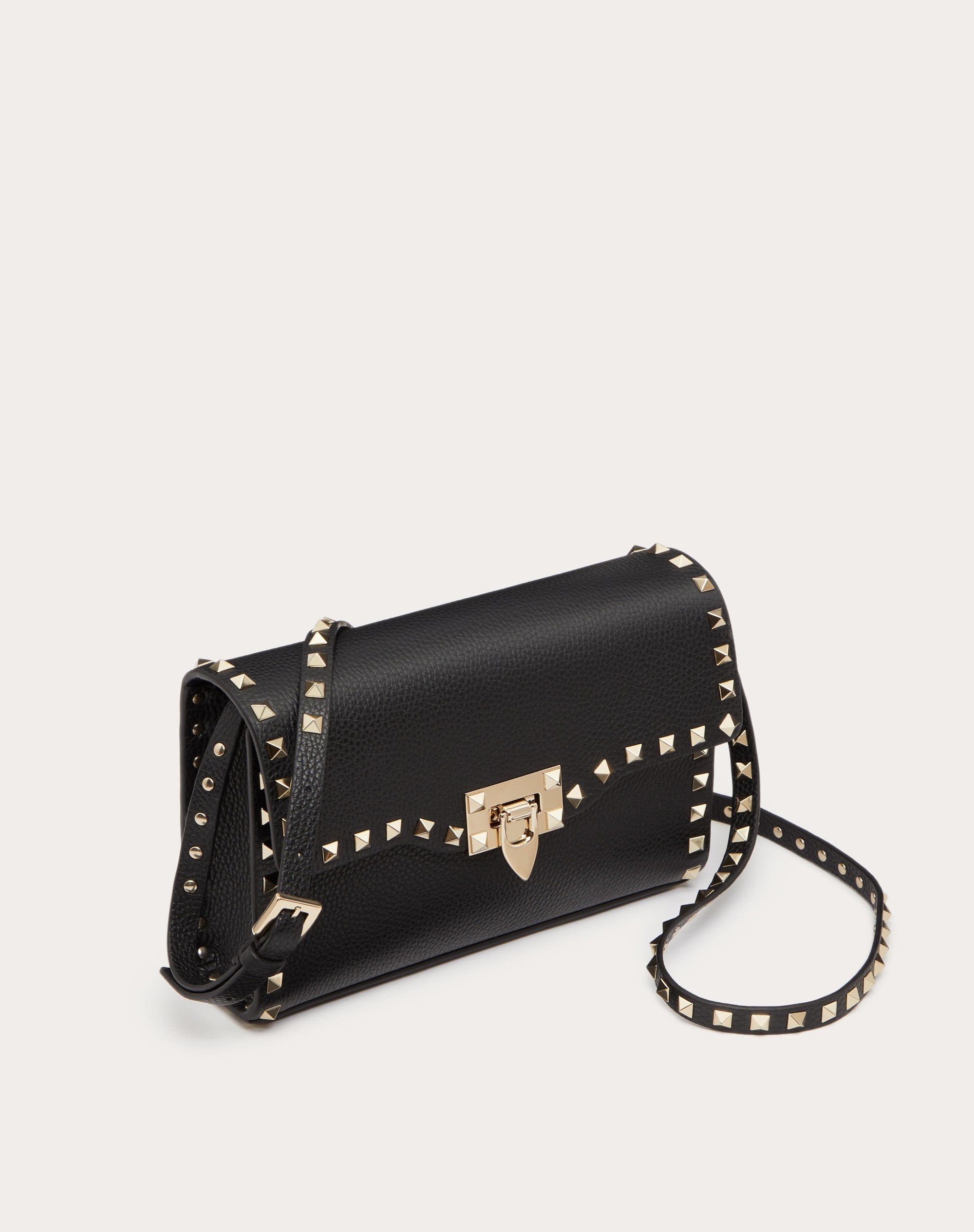 SMALL ROCKSTUD GRAINY CALFSKIN CROSSBODY BAG - 4