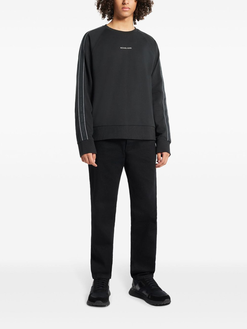 MICHAEL KORS logo-tape crew-neck sweatshirt outlook