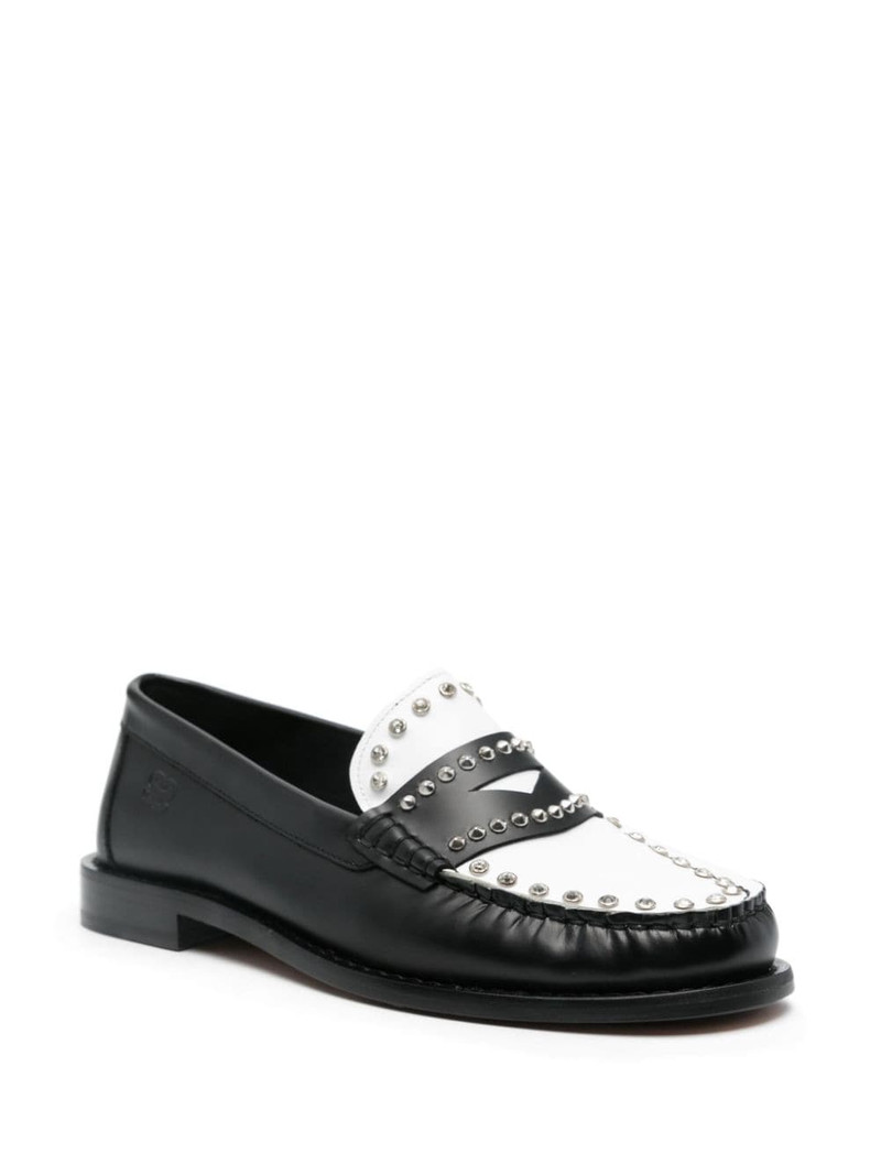Sandro two-tone leather loafers outlook
