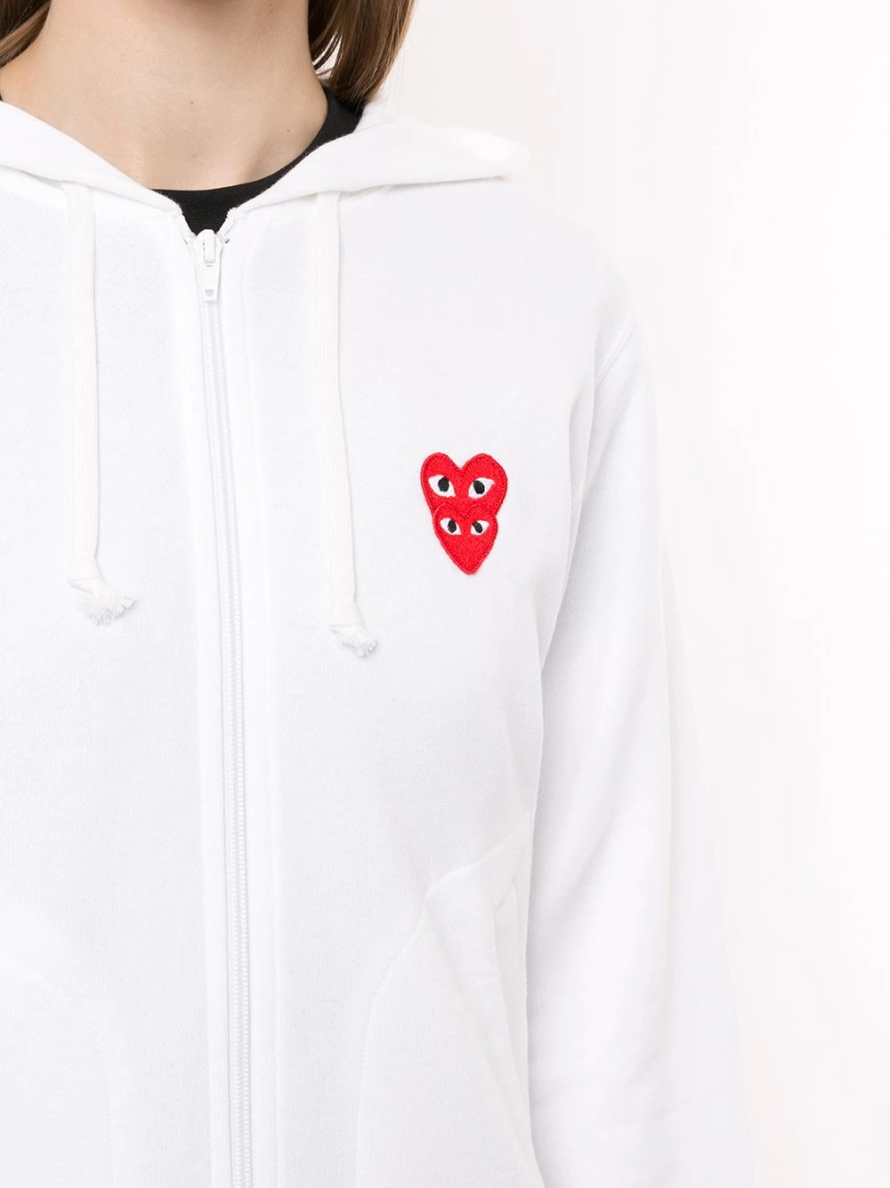 heart motif zip hoodie - 5