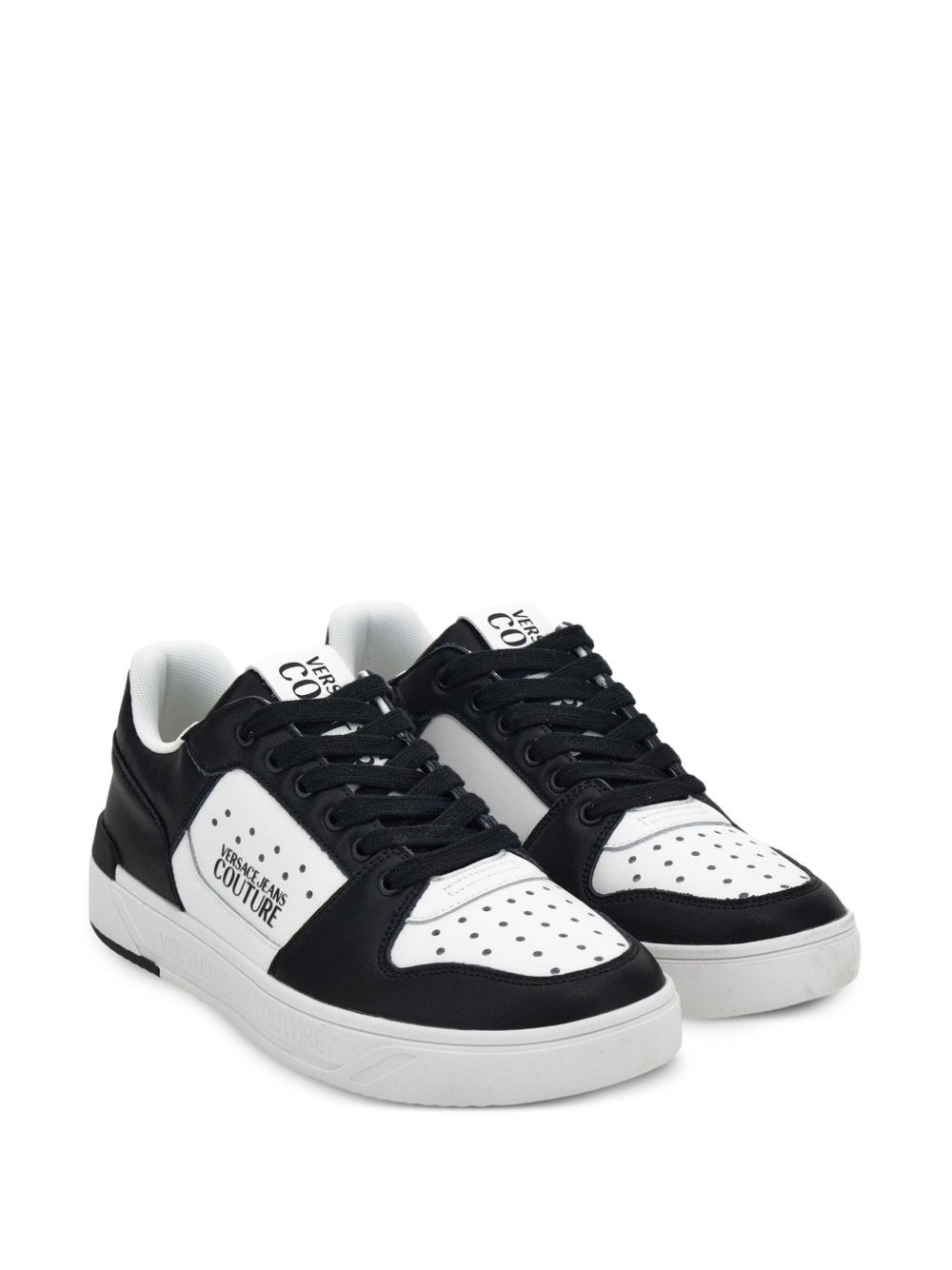 perforated panelled sneakers - 2