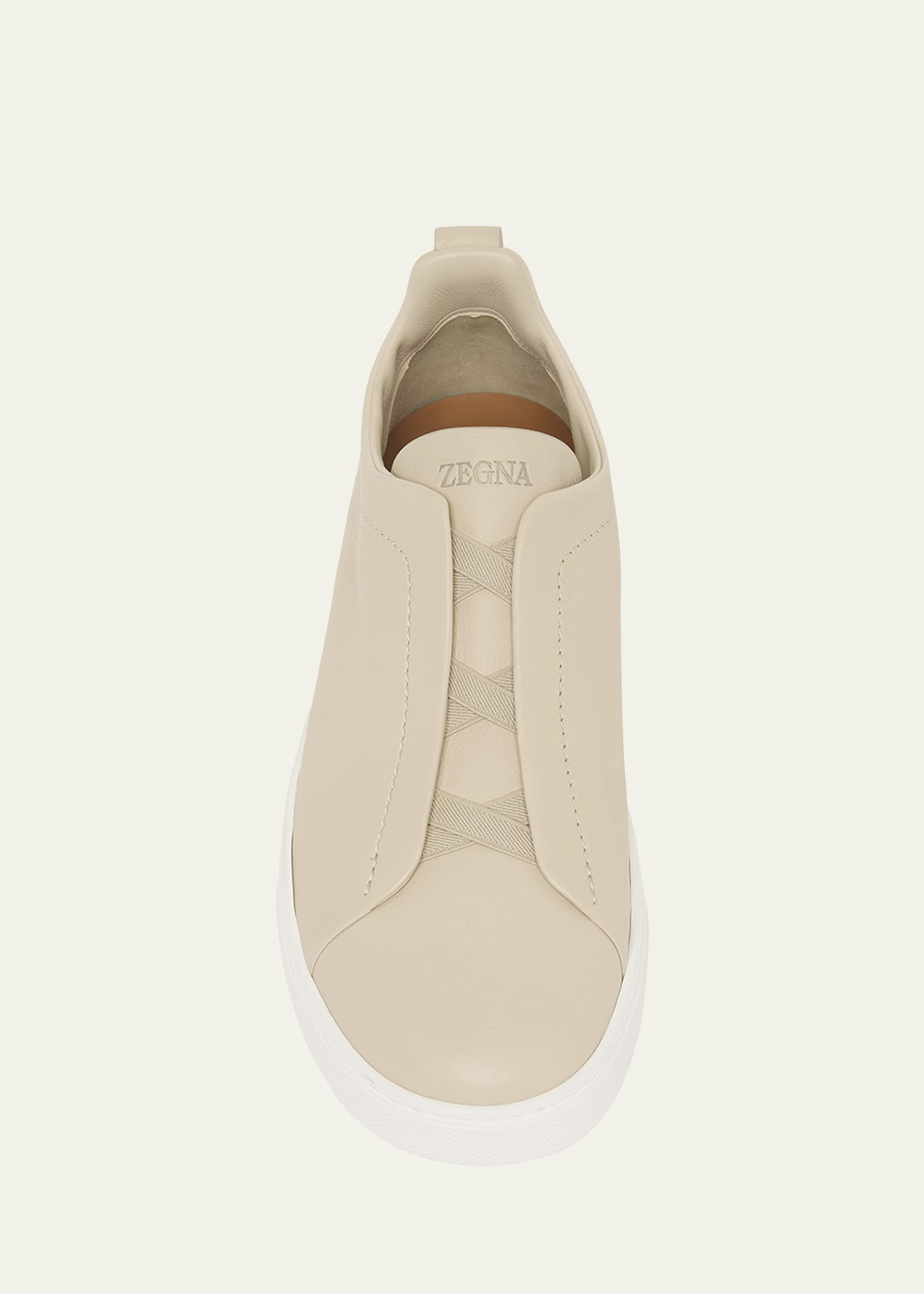Men's Triple Stitch SECONDSKIN Leather Slip-On Sneakers - 4