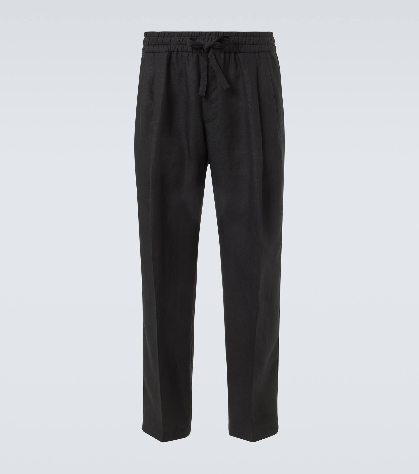 Linen straight pants - 1