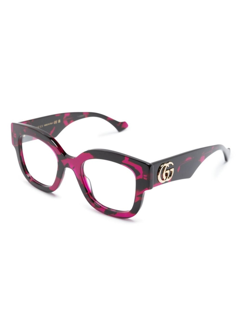 GUCCI Double G tortoiseshell glasses outlook