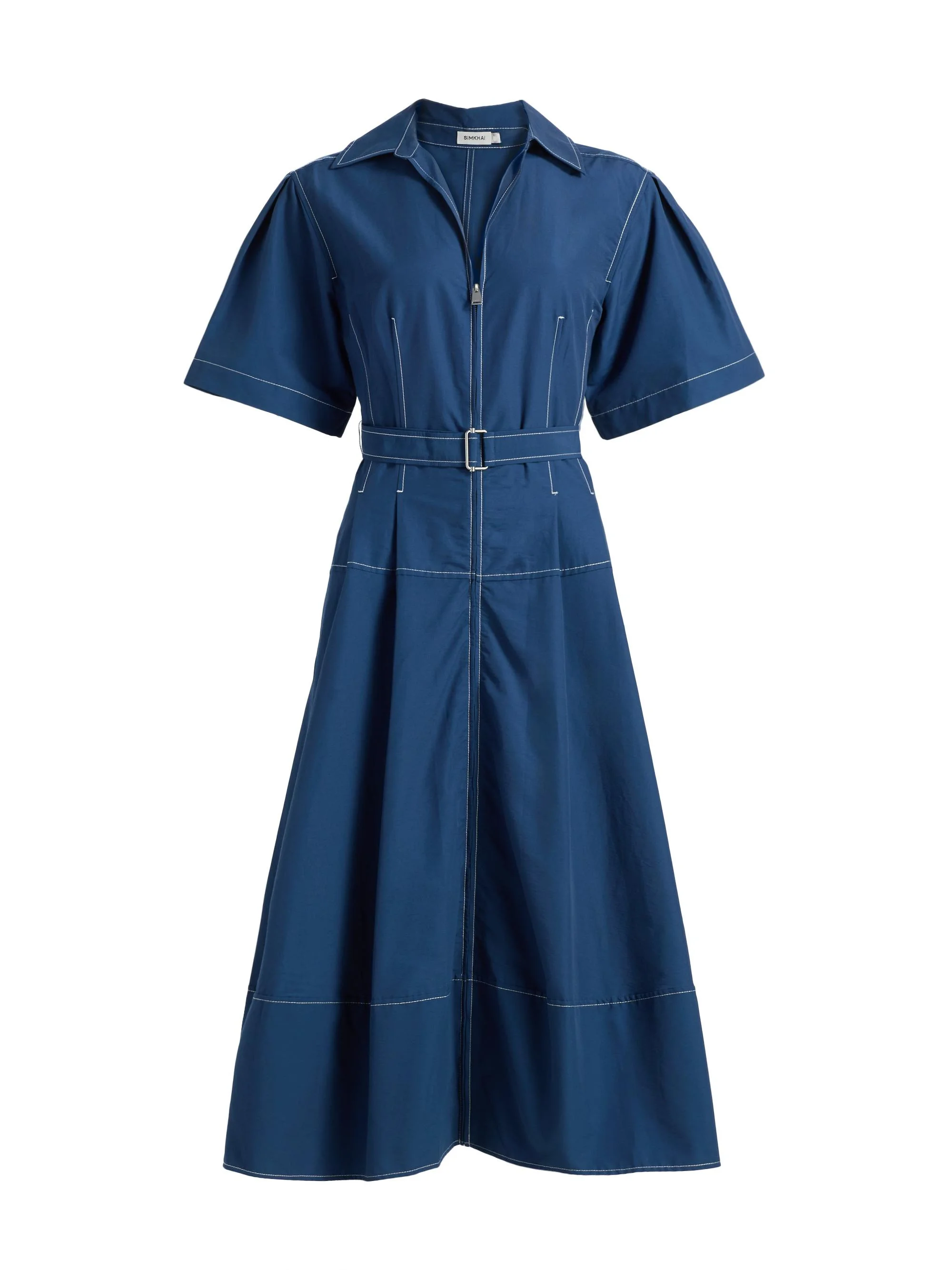 Women's Meridith Cotton Midi-Shirtdress - Dark Indigo - 1