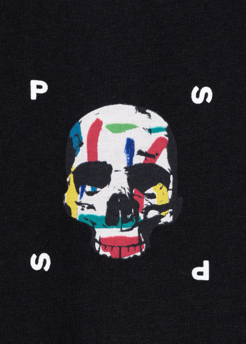 Paul Smith Black Small Skull' Print T-Shirt outlook
