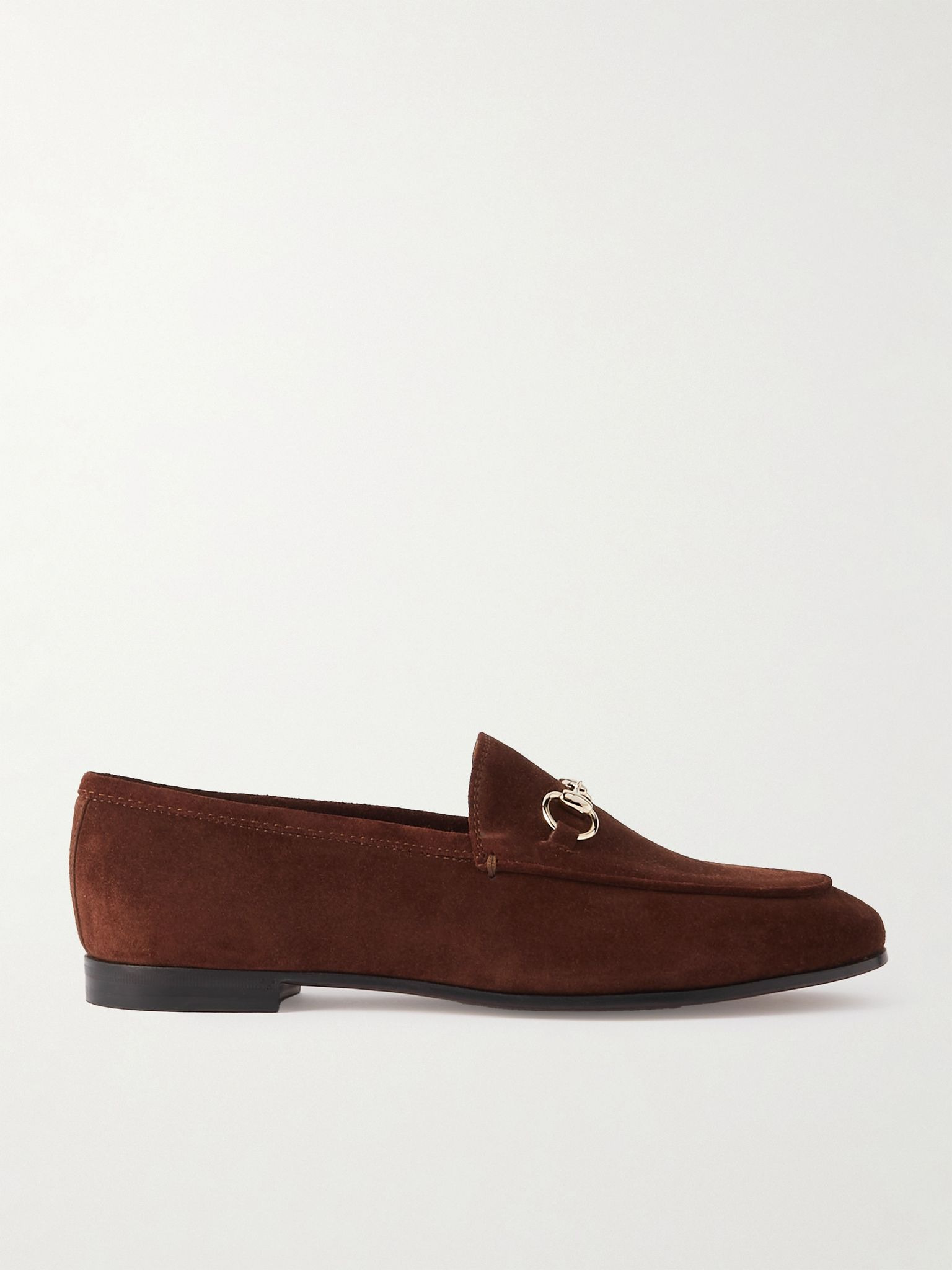 Jordaan horsebit-detailed suede loafers Brown - 1