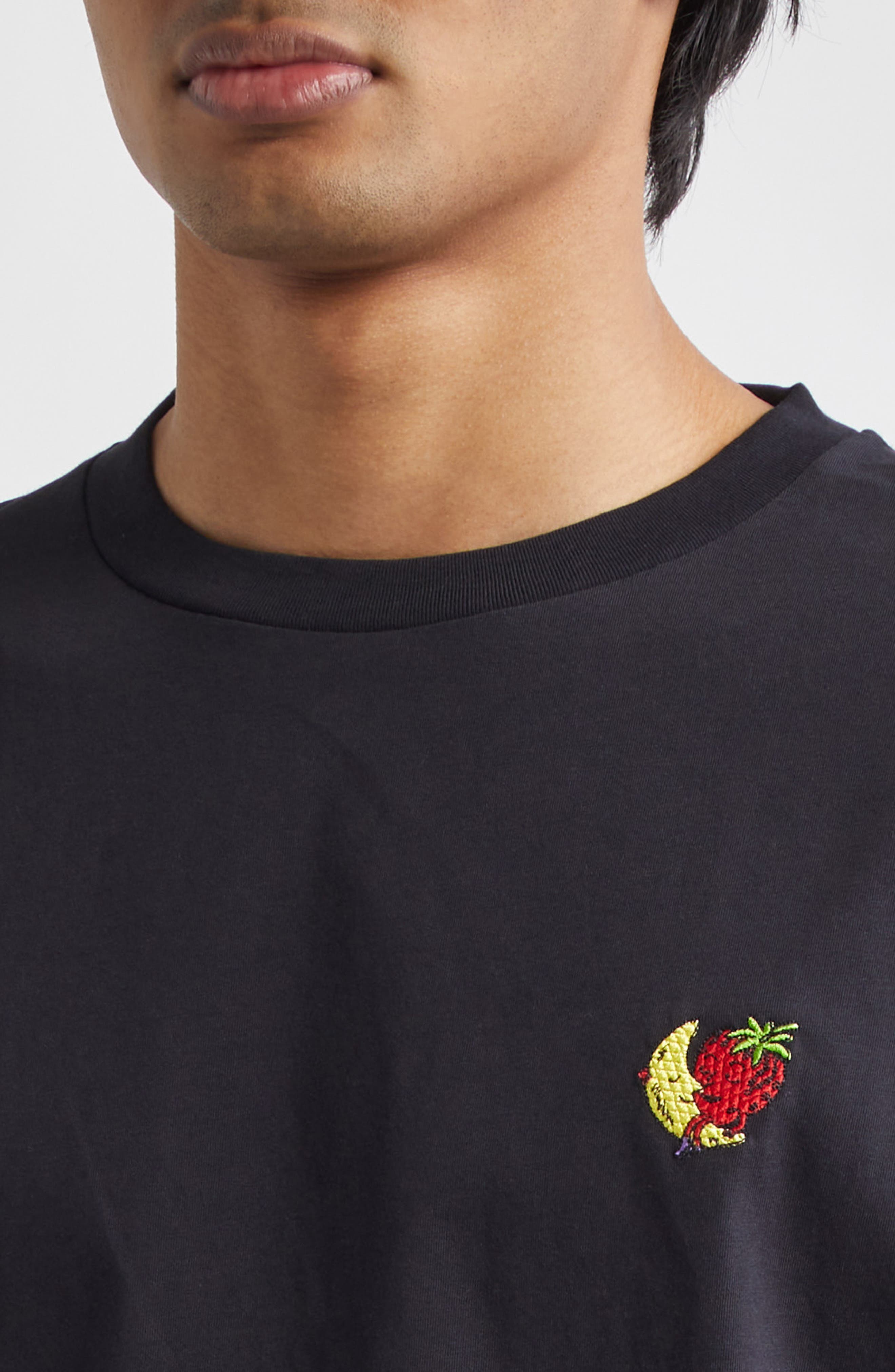 Sky High Farm Workwear Gender Inclusive Perennial Strawberry Moon Patch T-Shirt in Black at Nordstro - 3