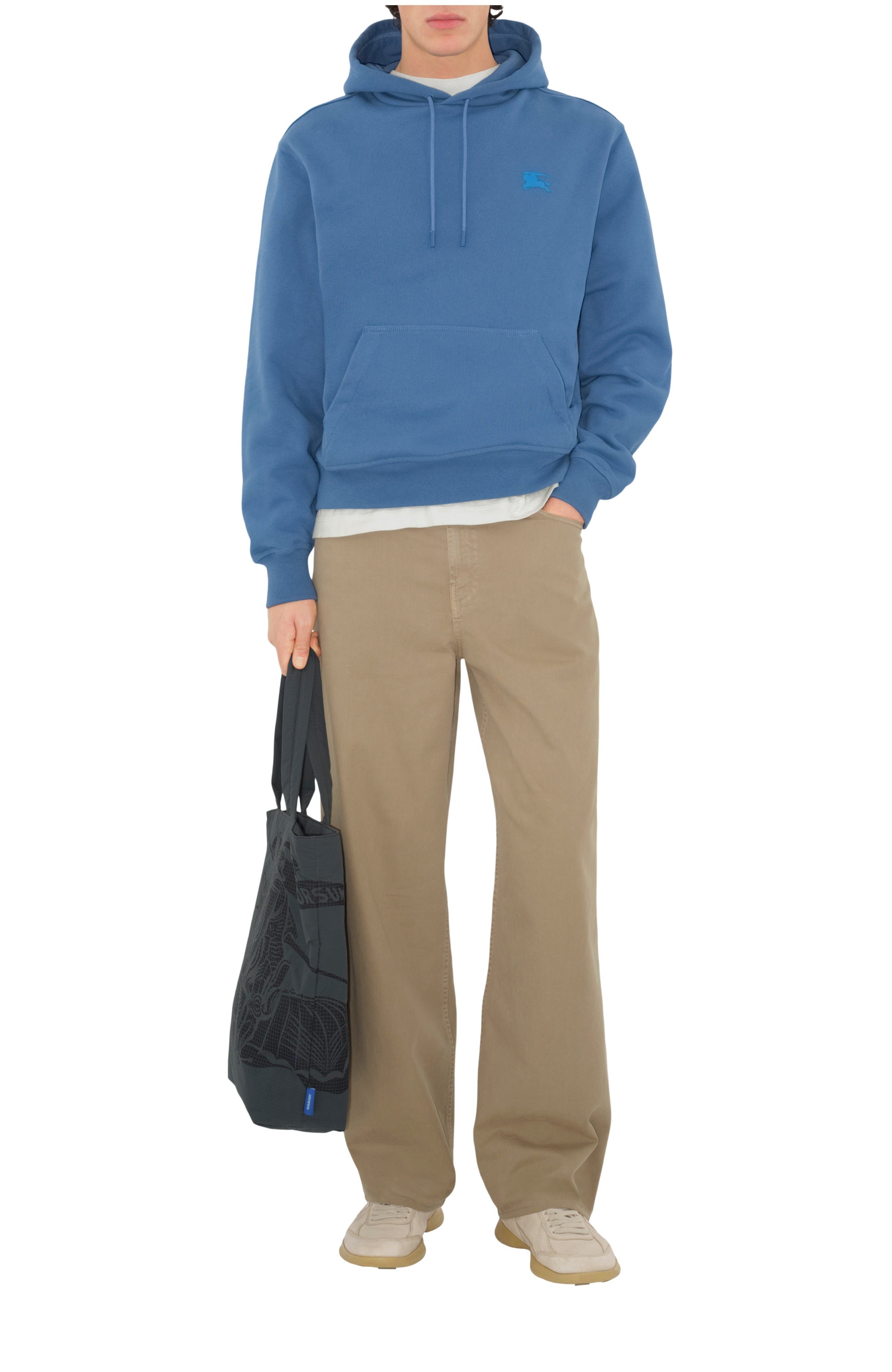 burberry EKD Badge Cotton Hoodie in Pool at Nordstrom - 1