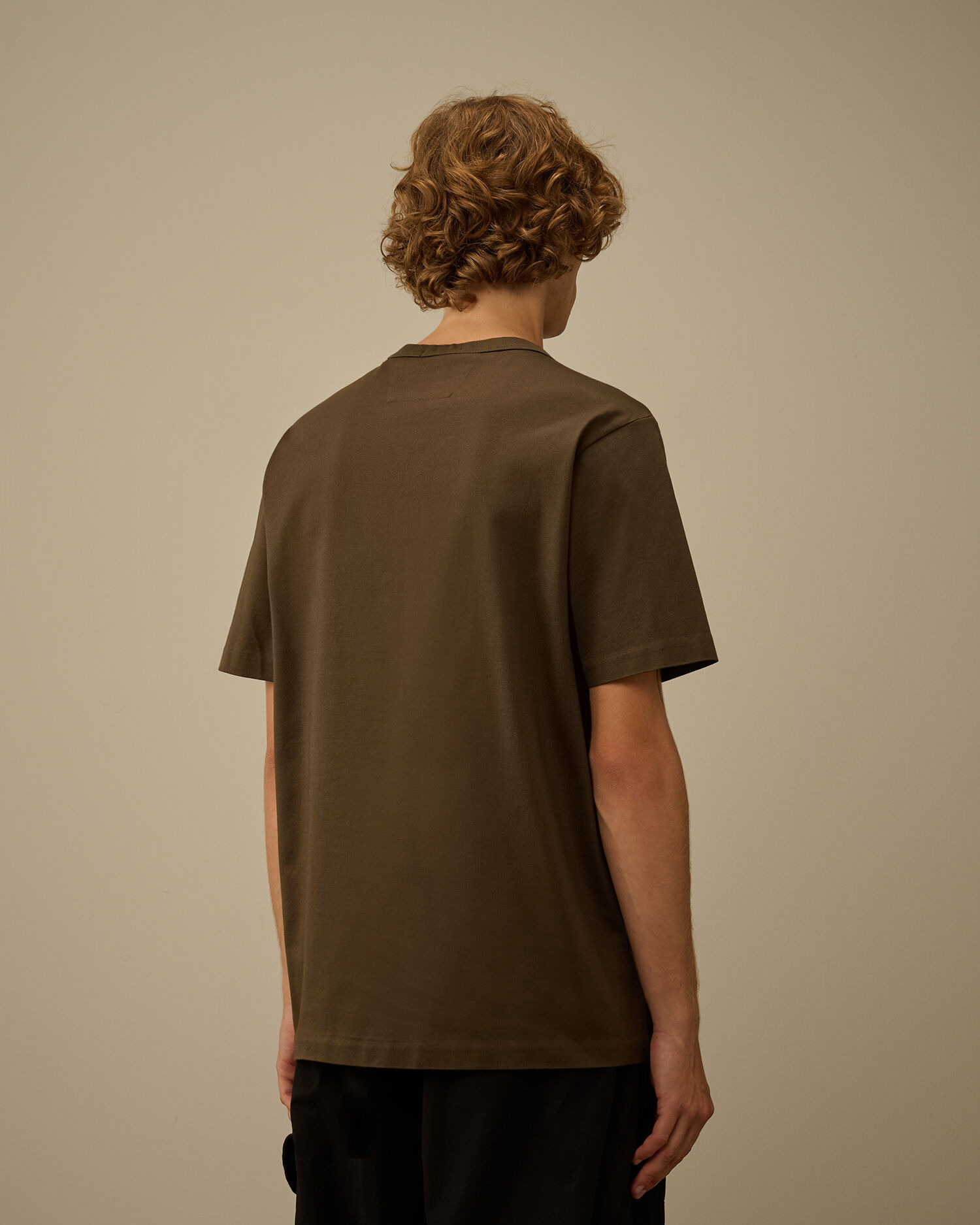 Mercerized 30/2 Jersey Twisted Short Sleeve Logo T-Shirt - 4