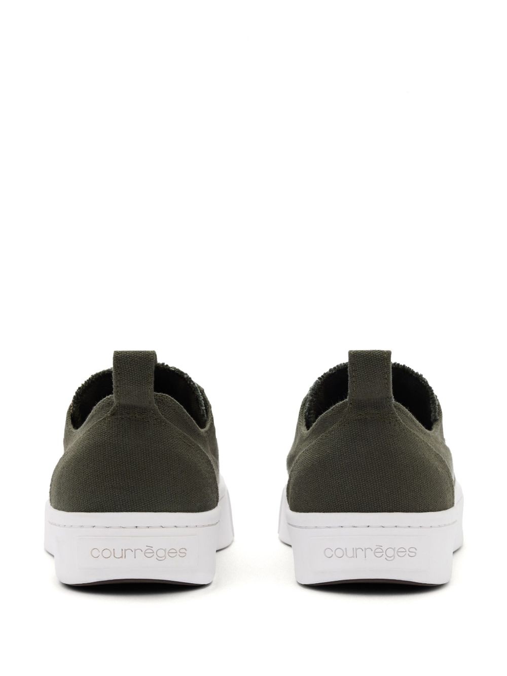 logo-embroidered canvas sneakers - 3