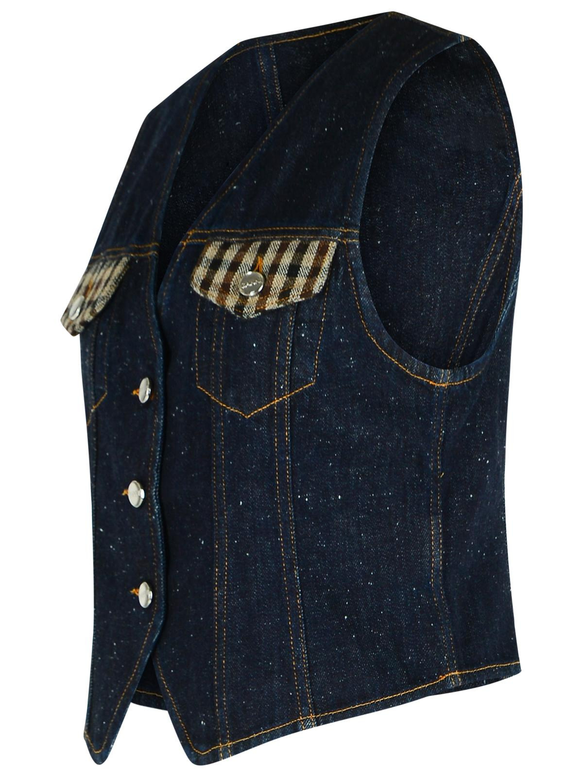 Ganni Blue Cotton Vest Women - 2