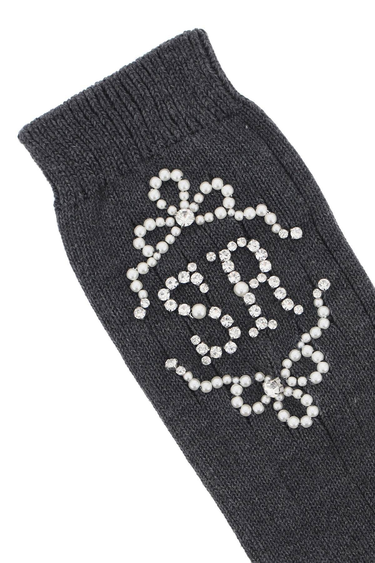 SR SOCKS WITH PEARLS AND CRYSTALS - 3