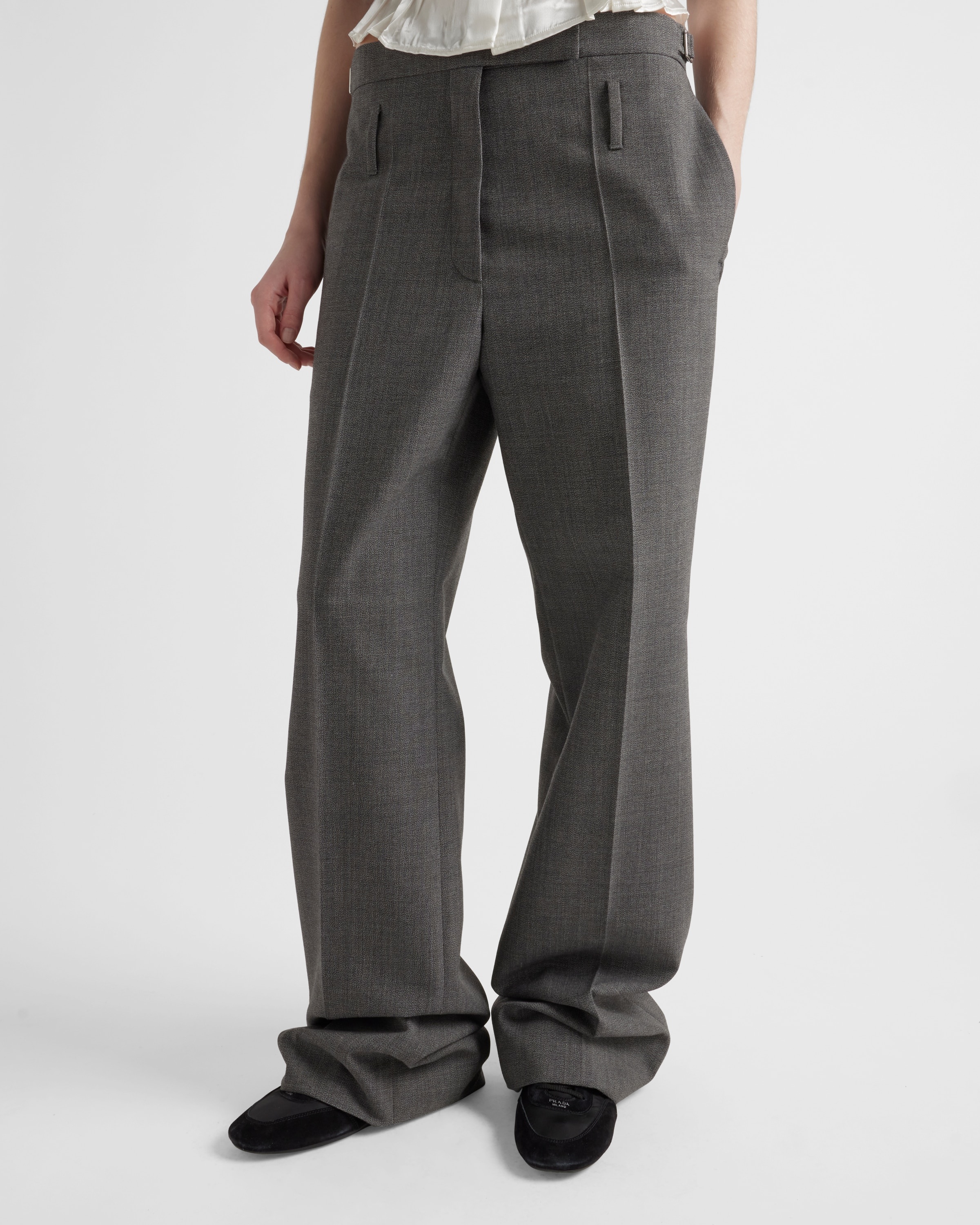 Technical wool pants with belt - 4