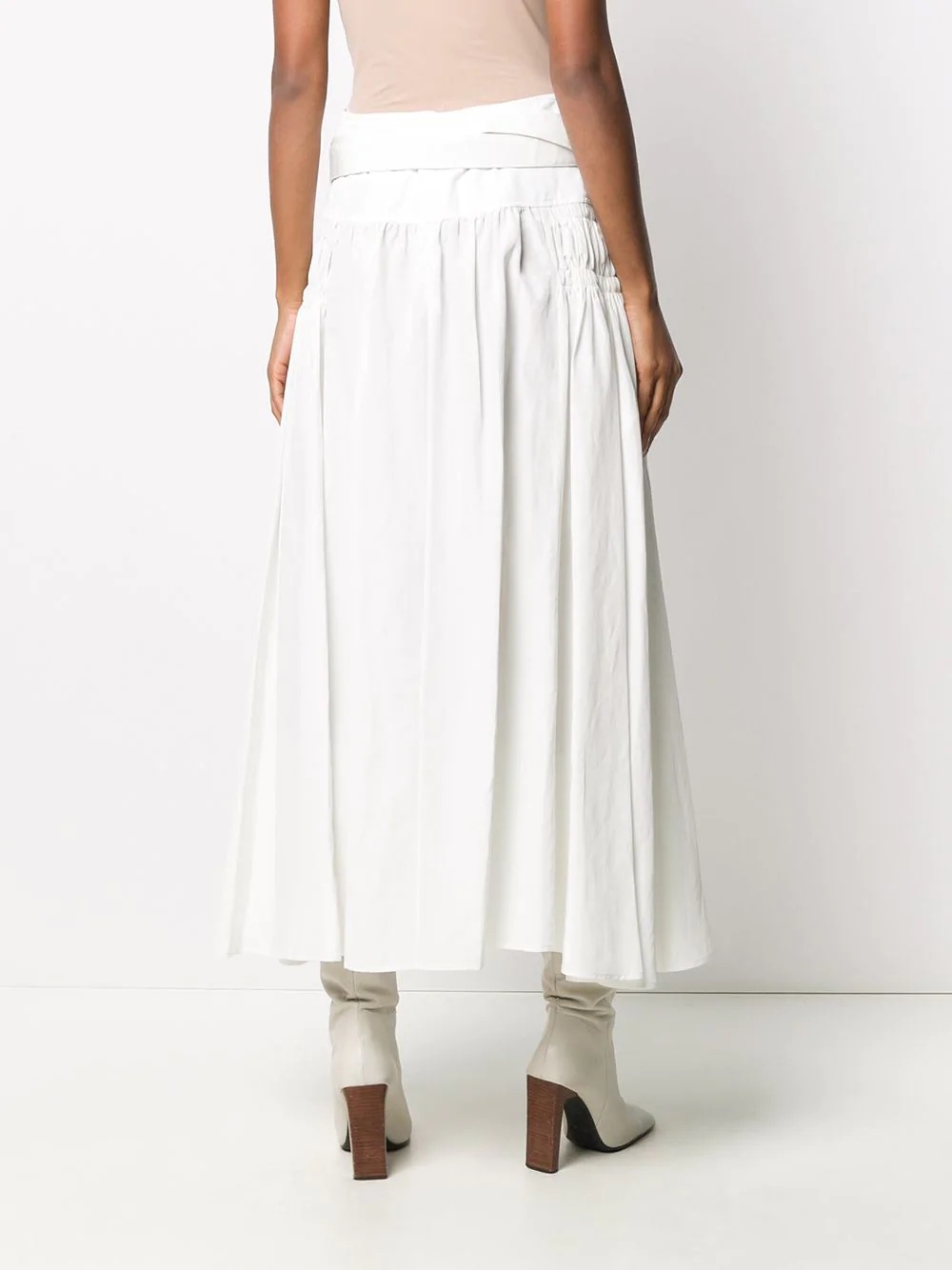 ruched flared skirt - 4